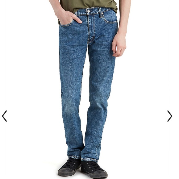 taper fit stretch jeans